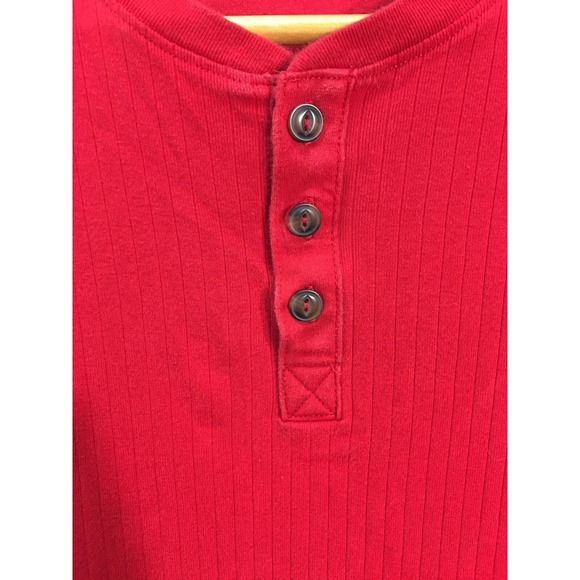 Land's End Long Sleeve Shirt Men's Small Red Casual Buttons - Picture 3 of 11
